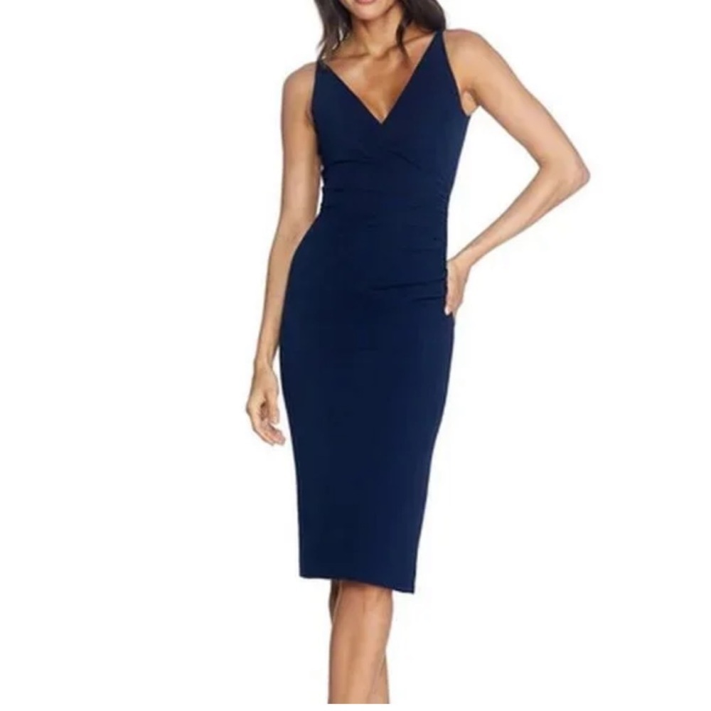 Dress The Population Blue Midi Dress